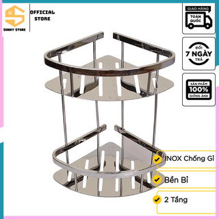 Kệ Góc Nhà Tắm 2 Tầng , Kệ Để Sữa Tắm Dầu Gội Inox 304 Không Gỉ SN126- SUNNY STORE