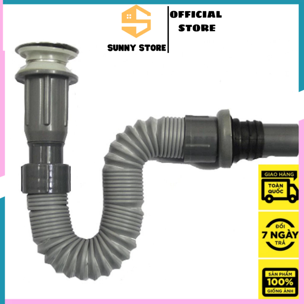 [XẢ CHỐNG HÔI] Ống xả ruột gà lavabo chống hôi, xả xi phông chậu rửa mặt- SUNNY STORE