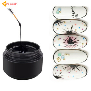 Gel nhện màu đen vẽ móng tay kéo tơ mềm mại gel đặc dễ làm