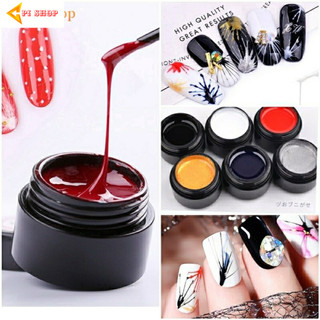 Gel nhện vẽ móng tay màu đỏ gel đặc dễ làm