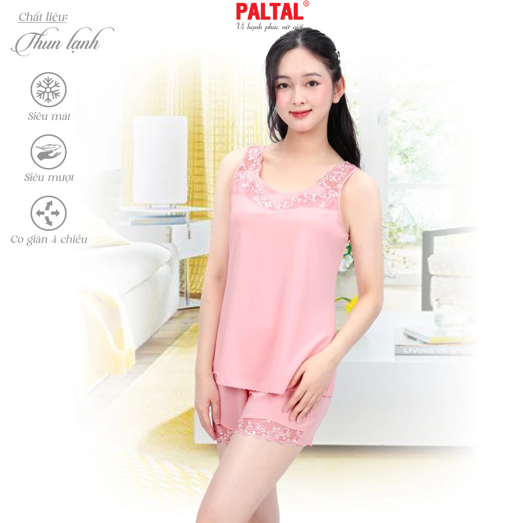Đồ bộ ngủ nữ 015P 5030 mặc nhà quần đùi không tay thun lạnh