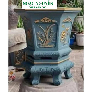 Khuôn Chậu lục giác rộng 31cm cao 26cm nhựa abs