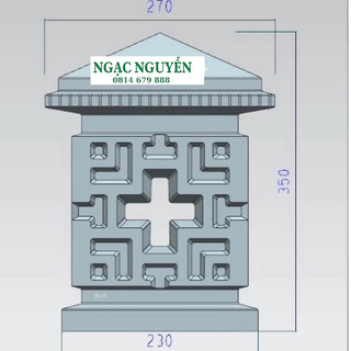 Khuôn đúc trụ đèn trang trí sân vườn