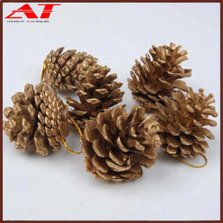 Set 9 quả thông trang trí Noel 4cm