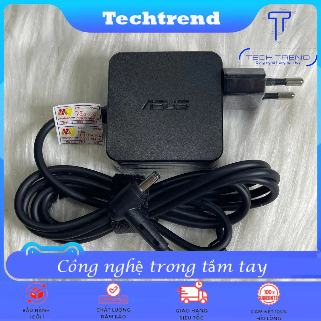 Sạc Asus củ vuông, chữ nhật 19V - 1.75A - 2.37A Chân Nhỏ  - Adapter Laptop Asus