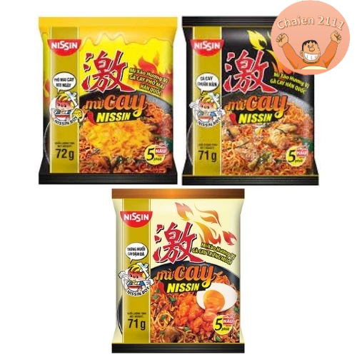 10/gói Mì Cay NISSIN Vị Phô Mai