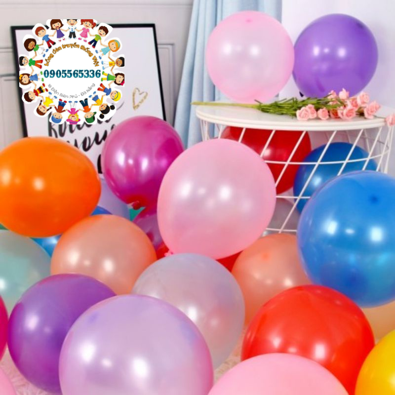 Túi 100 bong bóng mini đủ màu trang trí tiệc, sinh nhật, đám cưới - Bong bóng nước hình quả đu đủ chơi trò chơi tiếng to