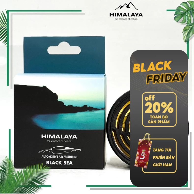 Sáp thơm xe ô tô Himalaya Black Sea 45g cao cấp chính hãng - hương biển khơi mát mẻ, tươi mới