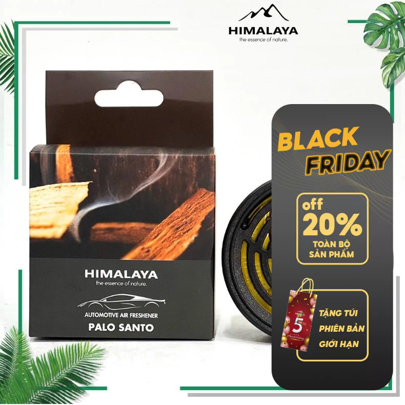 Sáp thơm xe ô tô Himalaya Palo Santo cao cấp chính hãng - hương gỗ mạnh mẽ và nam tính