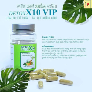 Viên uống giảm mỡ bụng Detox X10 giảm mỡ bụng