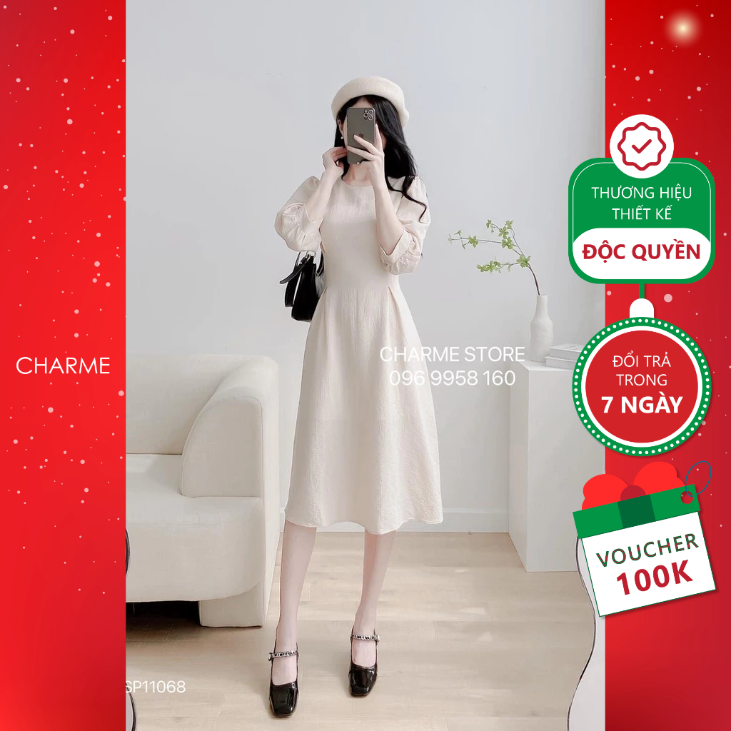 Váy nữ trơn dáng xòe Charme 11068