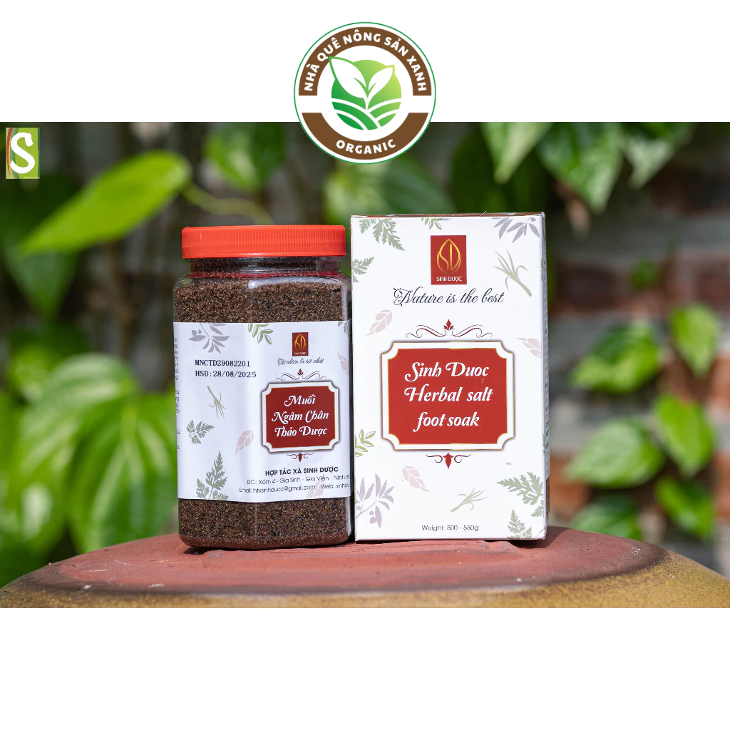Muối ngâm chân thảo dược HTX Sinh Dược, vua muối,muối độc mộc giúp ngủ ngon giảm tê bì chân tay, lưu thông khí huyết