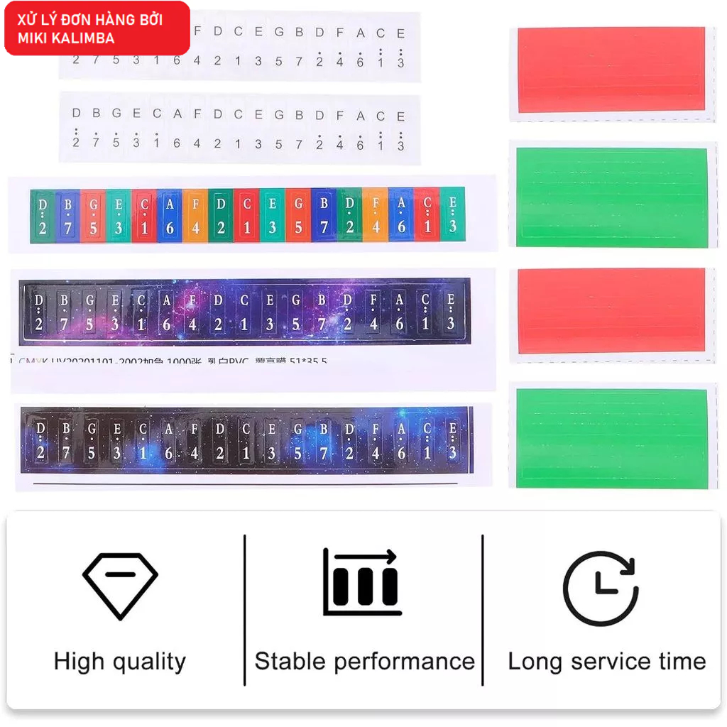 [PHỤ KIỆN KALIMBA]  Miếng Dán Phím Đàn Kalimba 8 / 10 / 17 Phím