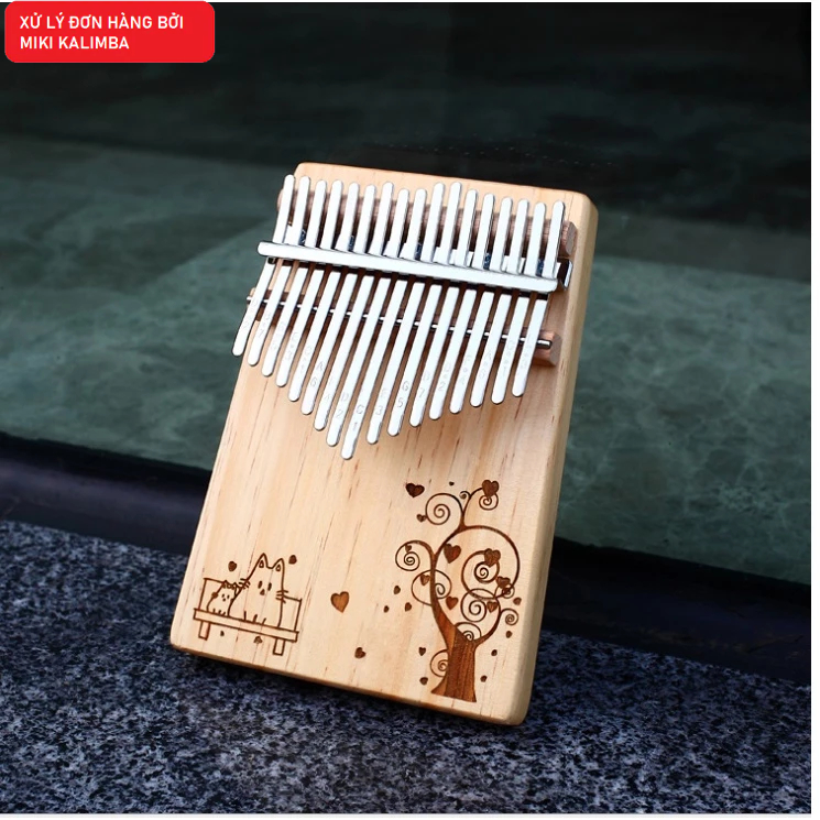 Đàn Kalimba 17 Phím, Đàn Kalimba 21 Phím MIKI nguyên khối , Đàn Kalimba Gía Rẻ 17 phím, Đầy Đủ phụ kiện