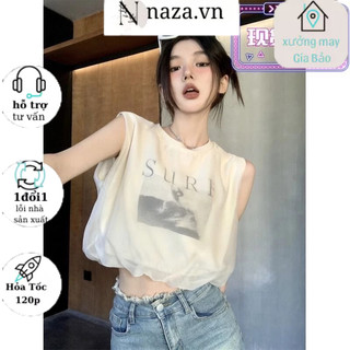 Áo Thun Không Tay 2 Lớp Lưới In Chữ Nổi Style 2024