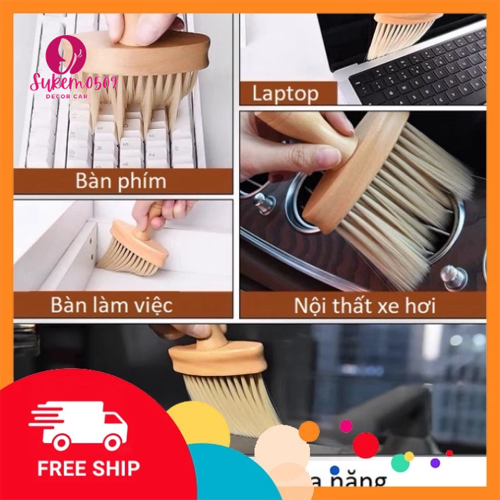(Deal sốc) Chổi Vệ Sinh Nội Thất Xe Hơi,Cửa Gió Điều Hoà, Bàn Phím Laptop - Chổi Đa Năng