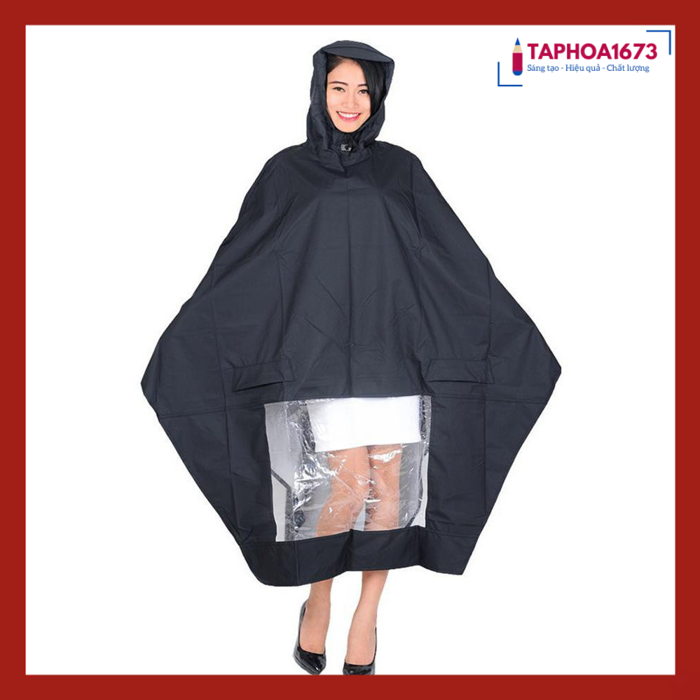 Áo Mưa Vải Dù Cánh Rơi Có Kính 1 Đầu Chống Rách Siêu Bền
