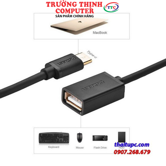 Cáp Usb Type C sang USB chuẩn âm 2.0 Ugreen 30175