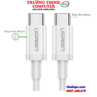 Cáp sạc usb-c sang usb-c dài 1m ugreen 60518