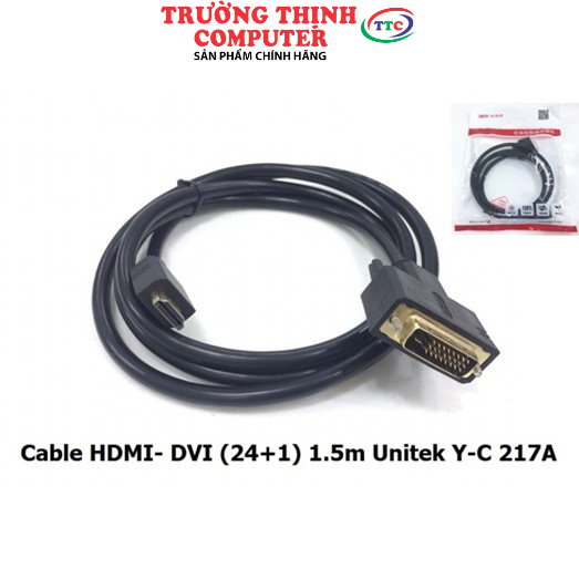 CÁP HDMI -> DVI 24+1 UNITEK (Y-C 217E)