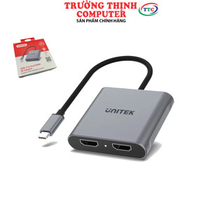 Cáp chuyển đổi cổng type-c ra 2 cổng hdmi 2.0 4k v1404b unitek