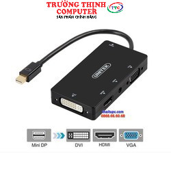 Cáp chuyển đổi mini Displayport to HDMI VGA DVI có tiếng Unitek Y-6354BK