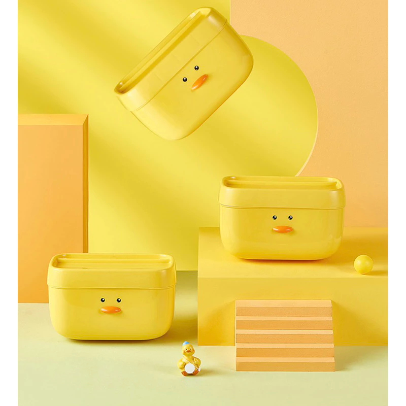 Hộp đựng giấy vệ sinh dán tường Vịt vàng để đồ nhà tắm/ 18 bịch giấy nhỏ cầm tay, du lịch tiện lợi siêu dai