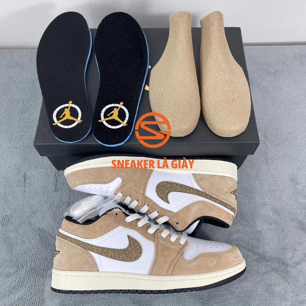Giày Air Jordan 1 Low Brown Elephant DZ4130-201 - HIGH QUALITY FULLBOX