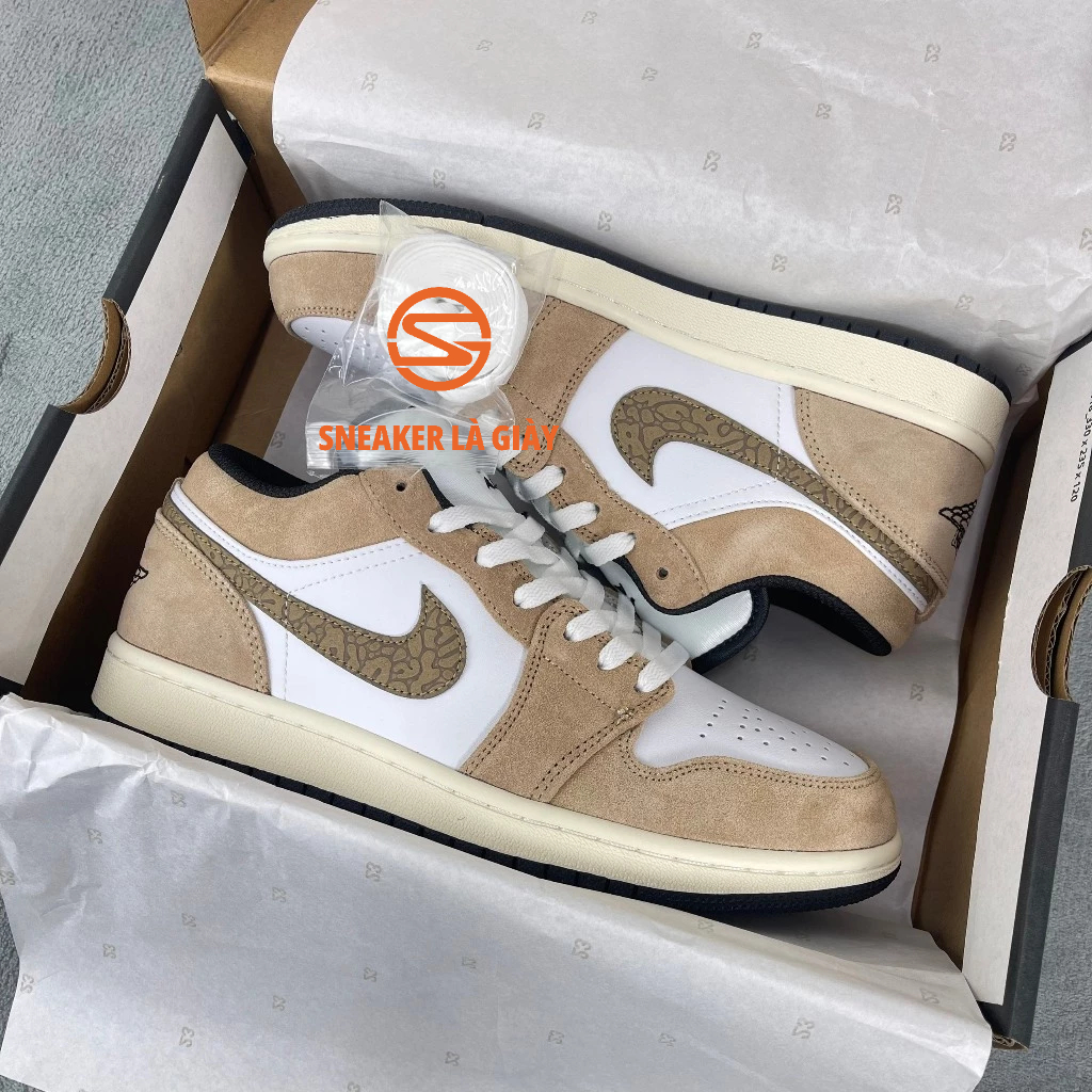 Giày Air Jordan 1 Low Brown Elephant DZ4130-201 - HIGH QUALITY FULLBOX