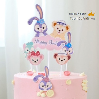 Set Cắm giấy Thỏ Con trang trí bánh kem sinh nhật