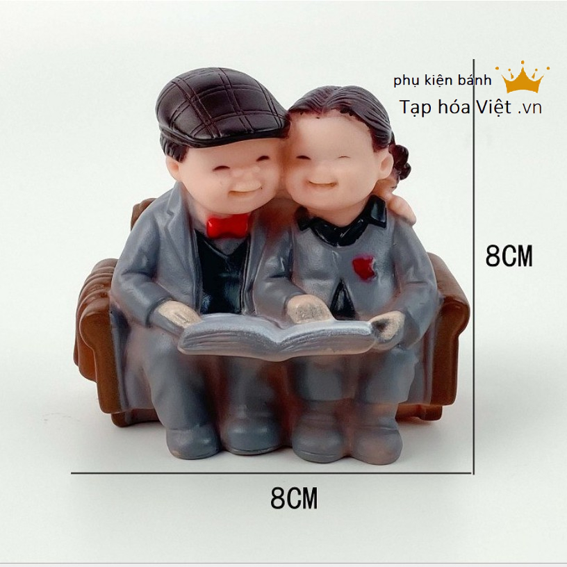 Tượng ông bà trang trí bánh sinh nhật, ông bà trang trí tiểu cảnh