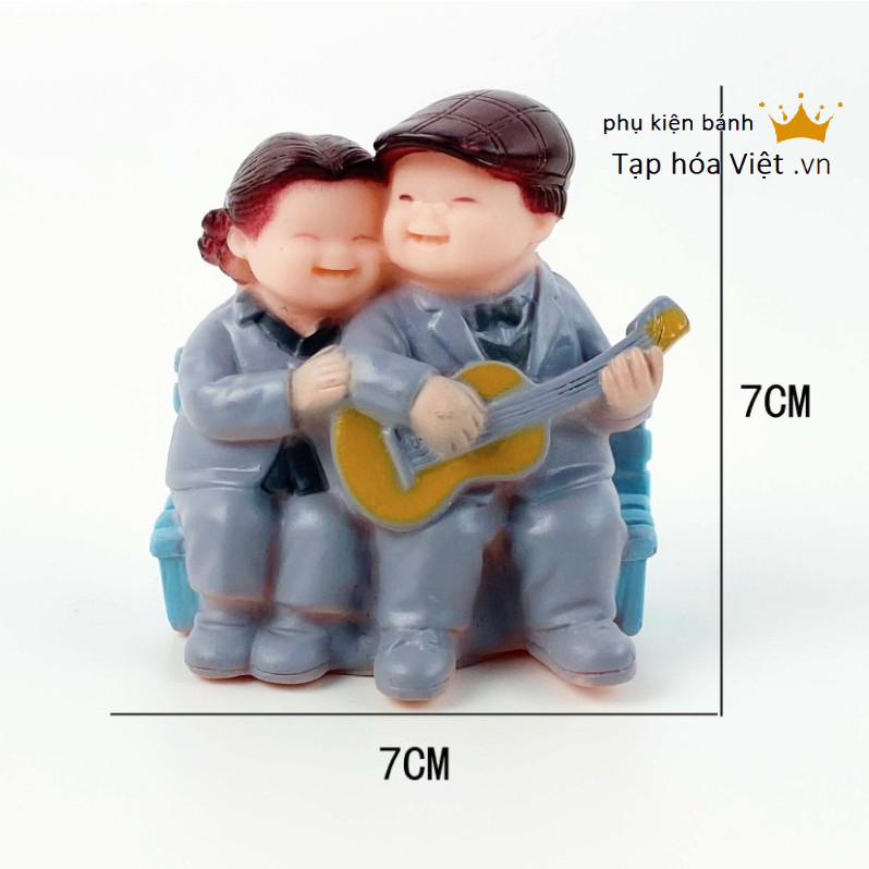 Tượng ông bà trang trí bánh sinh nhật, ông bà trang trí tiểu cảnh