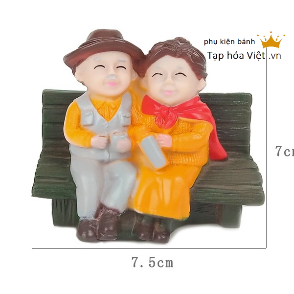 Tượng ông bà trang trí bánh sinh nhật, ông bà trang trí tiểu cảnh