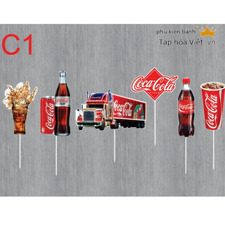 Set Cắm giấy Cocacola trang trí bánh sinh nhật