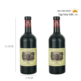 Chai nhựa mô hình Rượu Vang Đỏ trang trí bánh sinh nhật