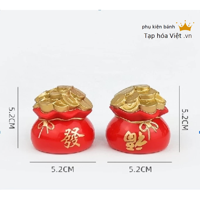 Hũ Vàng Mini trang trí tháp oản, nhũ vàng nhựa trang trí tháp nước, hũ vàng nhựa trang trí bánh