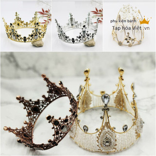 Vương miện trang trí bánh sinh nhật, vương miện đội đầu, trang trí hoa sáp