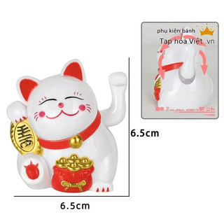 Mèo Thần Tài trang trí tráp Oản, mèo thần tài mini trang trí tháp tài lộc