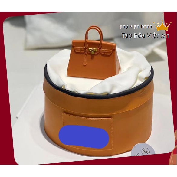 Túi xách nhựa HM trang trí bánh sinh nhật, túi HM trang trí bánh kem, tiểu cảnh