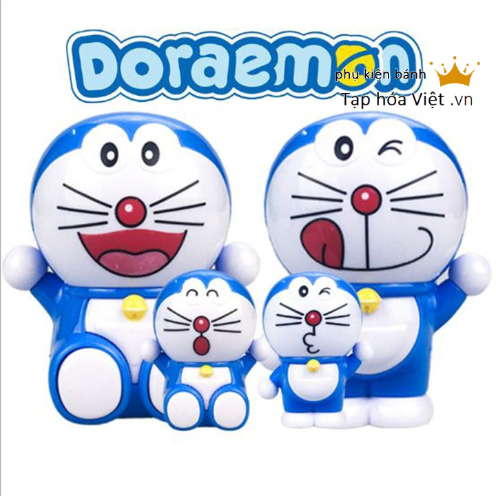 Túi 4 mèo Doraemon trang trí bánh sinh nhật, Doremon trang trí bánh