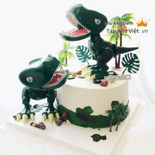 Khủng long Đầu To trang trí bánh sinh nhật, khủng long bạo chúa