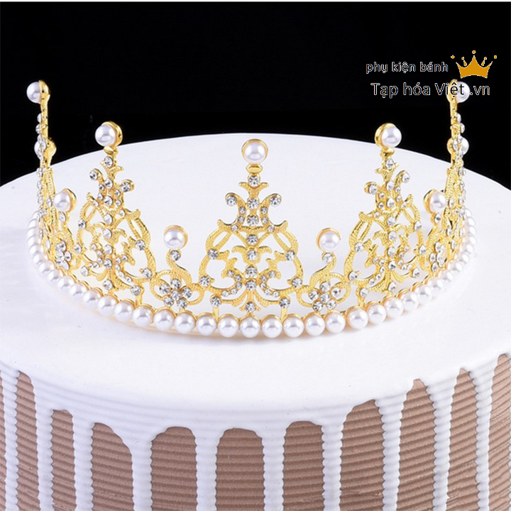 Vương miện trang trí bánh sinh nhật, trang trí hoa sáp, vương miện đội đầu