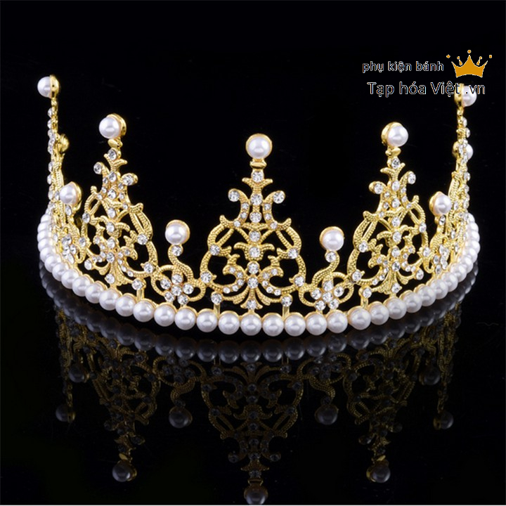 Vương miện trang trí bánh sinh nhật, trang trí hoa sáp, vương miện đội đầu