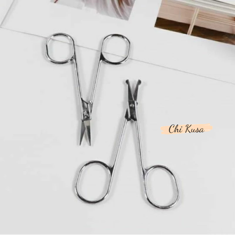 Kéo Tỉa Lông Mũi, Lông Mày, Mi Mắt, Tóc, Râu Thiết Kế Nhỏ Gọn Dễ Dàng Bỏ Túi Không Hộp