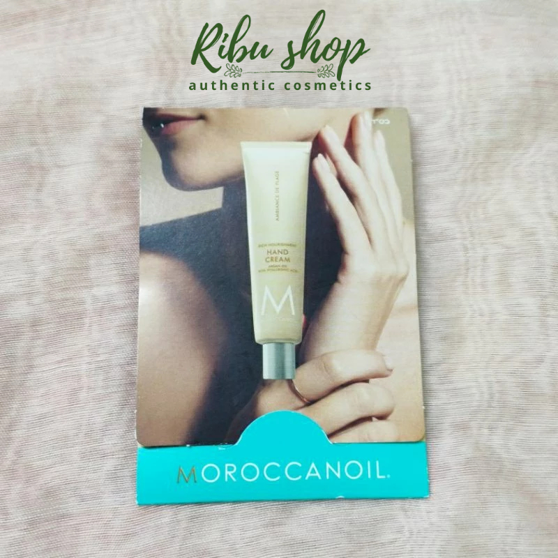 Mẫu thử sample kem dưỡng da tay Moroccanoil mùi Oud mineral và Ambiance de plage