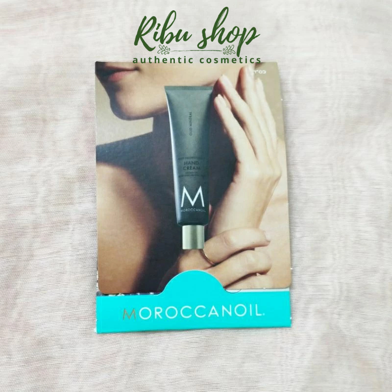 Mẫu thử sample kem dưỡng da tay Moroccanoil mùi Oud mineral và Ambiance de plage