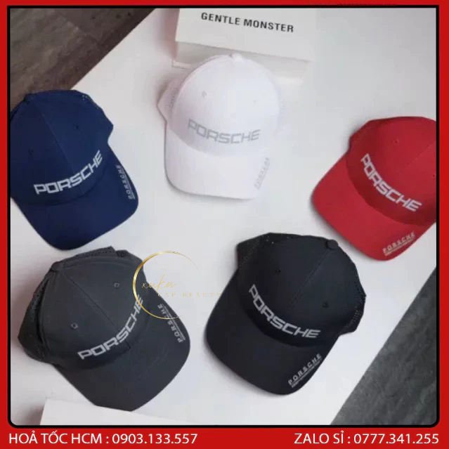 #𝗰𝗼́ 𝘃𝗶𝗱𝗲𝗼 Mũ nón kết lưới Porsche dù khoá dán SKUPS