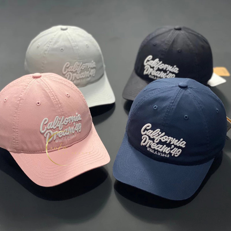 #𝗖𝗼́ 𝗸𝗶𝗲̂̉𝗺 𝗵𝗮̀𝗻𝗴 Mũ lưỡi trai gấu thêu chữ California New form ôm đầu
