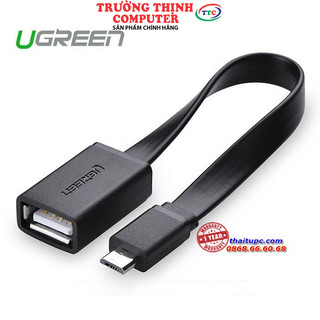 Cáp OTG Micro USB 2.0 chính hãng Ugreen UG-10821 cao cấp màu đen