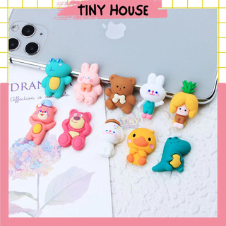 Nam châm trang trí hít dính tủ lạnh hoạt hình dâu tây khủng long mini (1 cái) T2A5
